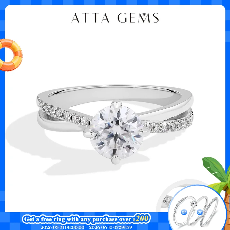 ATTAGEMS Classic Moissanite Wedding Ring Four Claws Original s925 Sterling Silver Jewelry for Women Engagement Band High Quality
ATTAGEMS Classic Moissanite Wedding Ring Four Claws Original s925 Sterling Silver Jewelry for Women Engagement Band High Quality