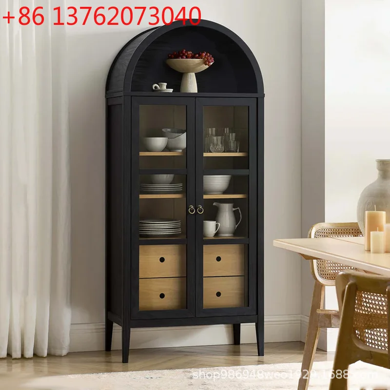 American light luxury solid wood bookcase retro living room glass cabinet door display cabinet
American light luxury solid wood bookcase retro living room glass cabinet door display cabinet