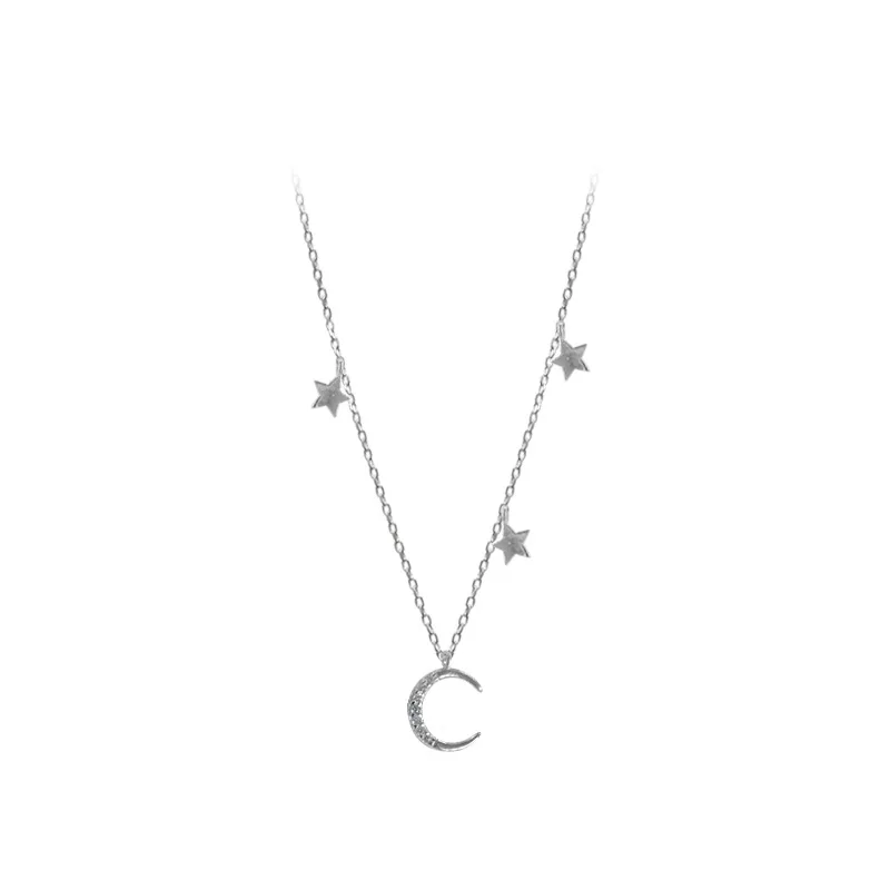 925 Sterling Silver Trendy Star Moon Pendant Choker Necklace Link for Women's Party Wedding Anniversary Engagement Gift Ideas
925 Sterling Silver Trendy Star Moon Pendant Choker Necklace Link for Women's Party Wedding Anniversary Engagement Gift Ideas
