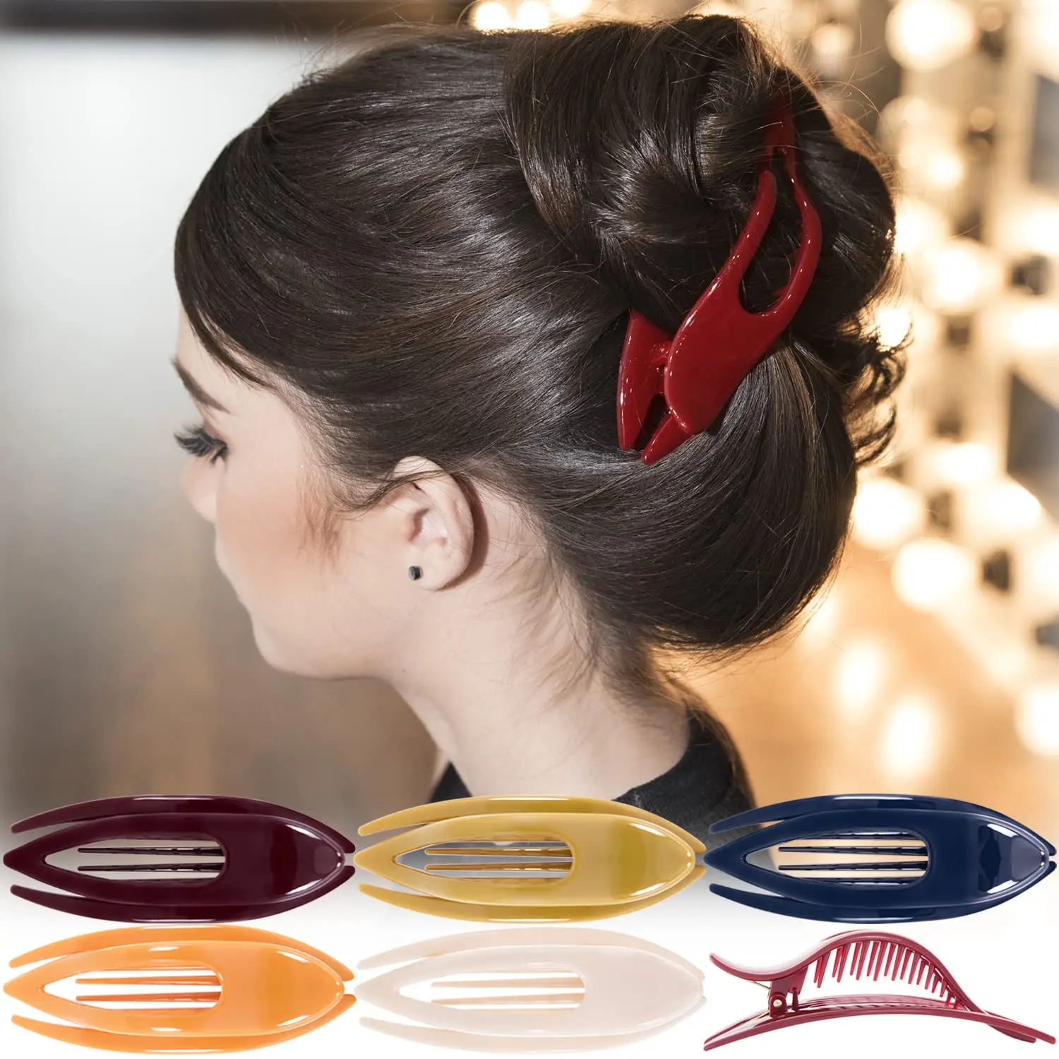 6 Pcs Large Flat Hair Clips for Thick Hair, Strong Hold Non-Slip Duckbill Clamps, Multicolor
6 Pcs Large Flat Hair Clips for Thick Hair, Strong Hold Non-Slip Duckbill Clamps, Multicolor