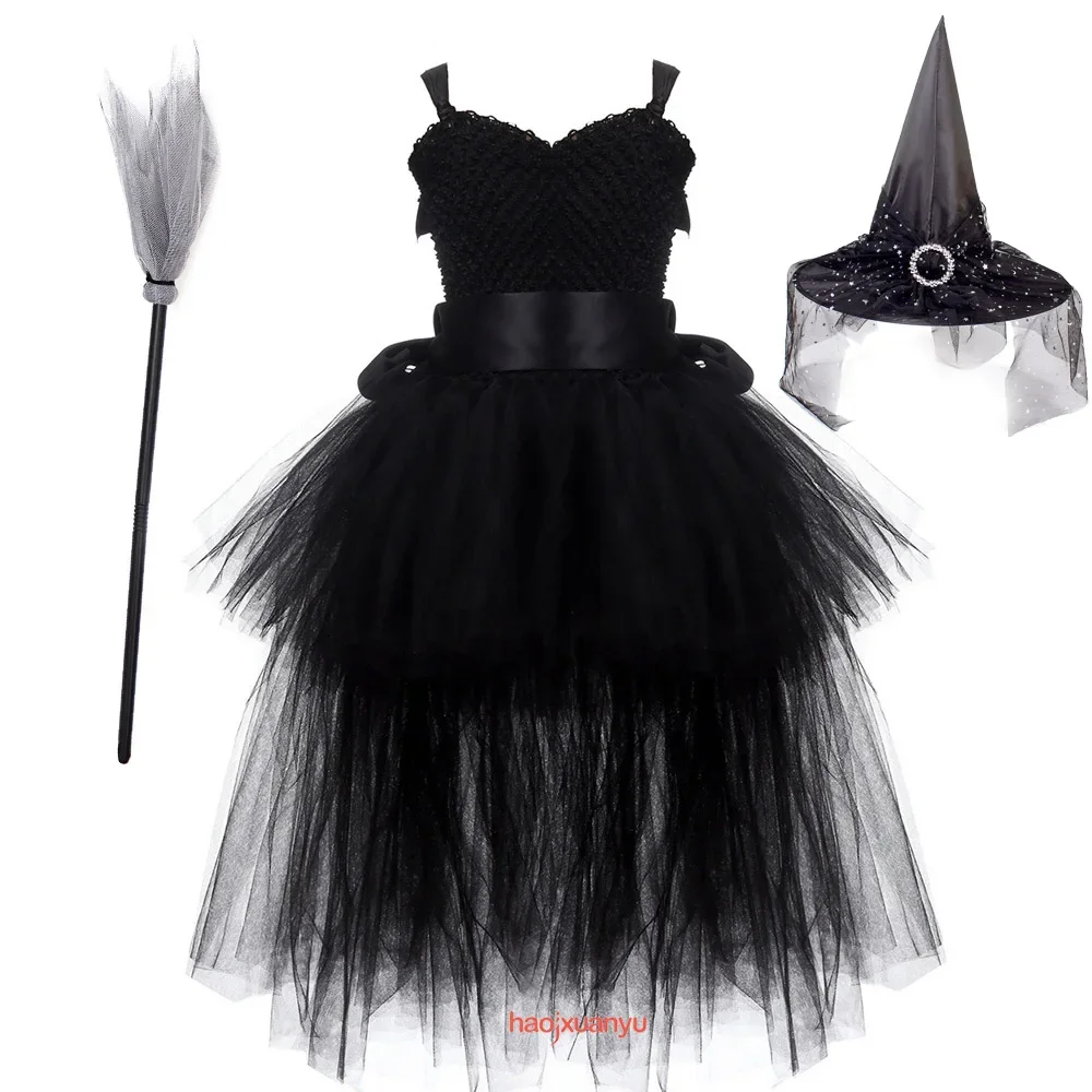 Vampire Cosplay Kids Carnival Costume Hat Broom Clothing Sets Halloween Children Girls Witch Party Dress for Christmas
Vampire Cosplay Kids Carnival Costume Hat Broom Clothing Sets Halloween Children Girls Witch Party Dress for Christmas
