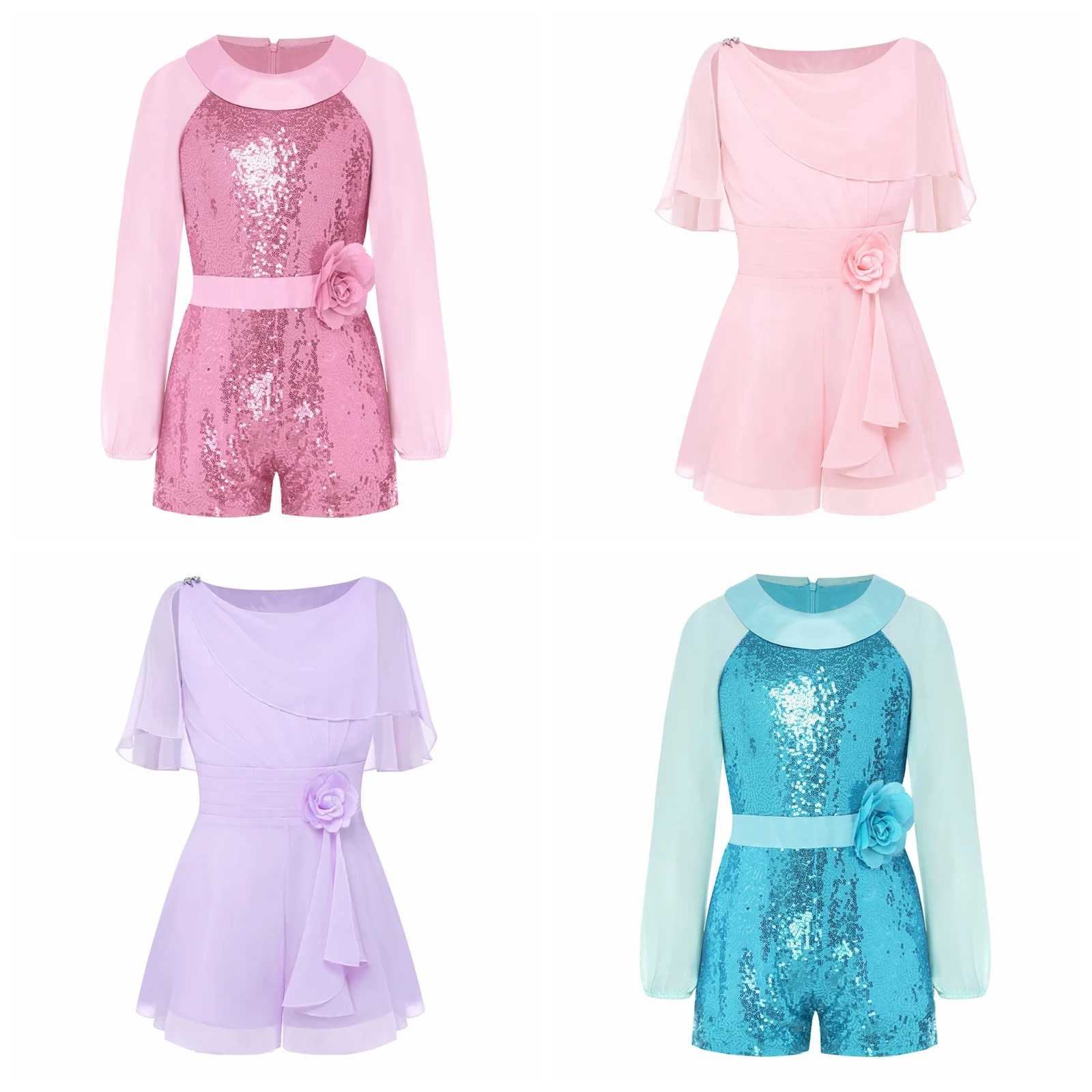 Kids Lyrical Dance Costume Sequin Romper Chiffon Jumpsuit Girls Ballroom Modern Dance Wear for Pageant Birthday Party Rompers
Kids Lyrical Dance Costume Sequin Romper Chiffon Jumpsuit Girls Ballroom Modern Dance Wear for Pageant Birthday Party Rompers