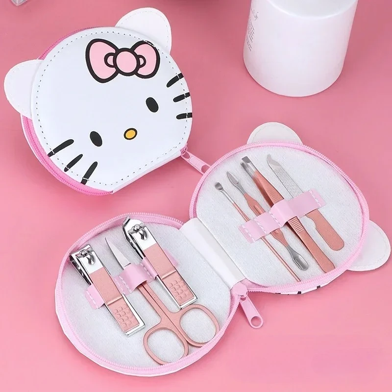 7PCS Hello Kitty Stainless Steel Nail Clipper Set Manicure Cutters Household Earpick Nail Clippers Pedicure Nails Scissors Tool
7PCS Hello Kitty Stainless Steel Nail Clipper Set Manicure Cutters Household Earpick Nail Clippers Pedicure Nails Scissors Tool