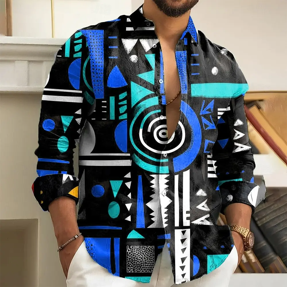 Men's 3D Printed Irregular Geometric Printed Formal Shirt Long Sleeve Casual Daily Wear Summer Spring Autumn Lapel 3D Shirt
Men's 3D Printed Irregular Geometric Printed Formal Shirt Long Sleeve Casual Daily Wear Summer Spring Autumn Lapel 3D Shirt