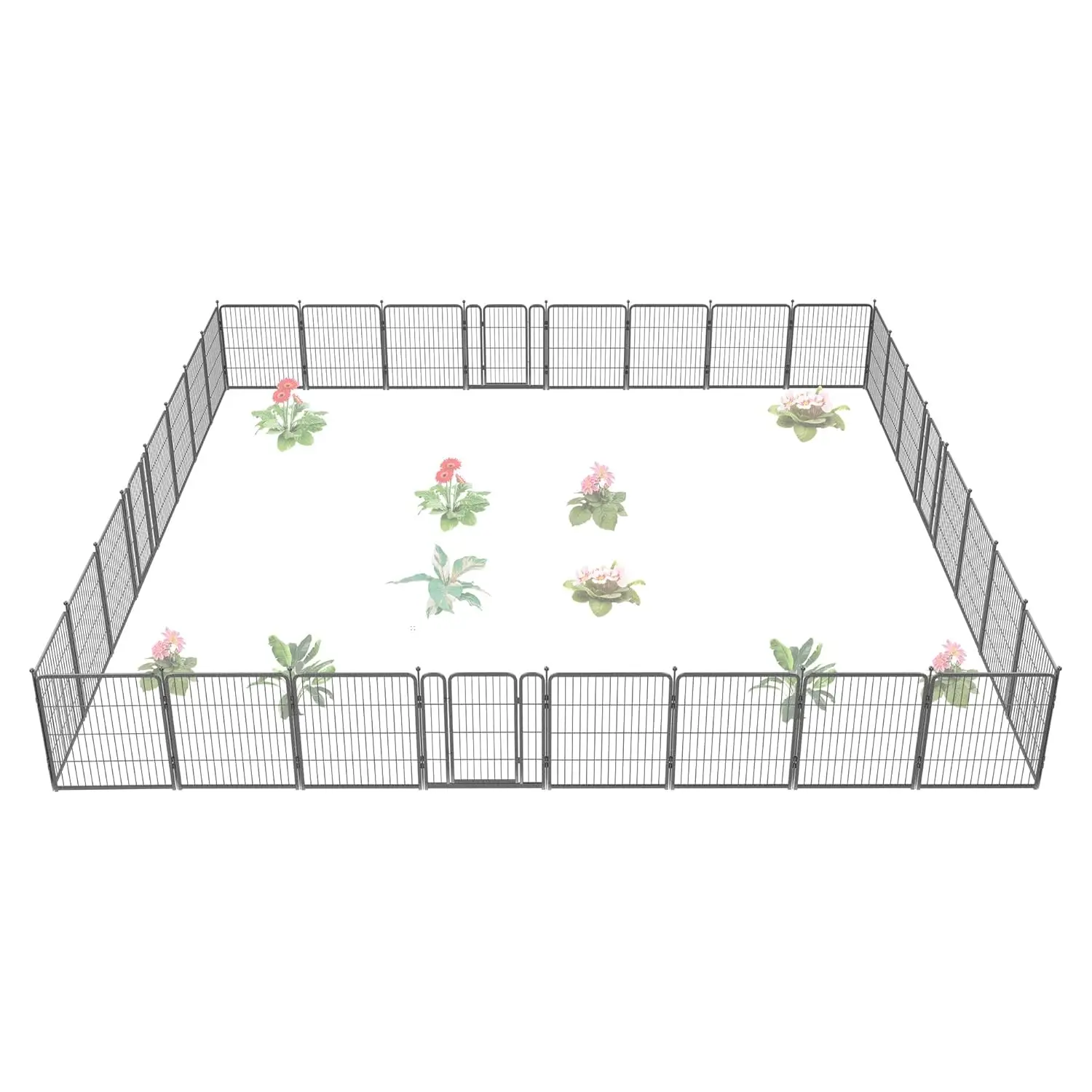 Garden Fence Outdoor for the Yard – 32in(H) x 72.9ft(L) Heavy Duty Metal Animal Barrier for Dog, No Dig Decorative, Customized
Garden Fence Outdoor for the Yard – 32in(H) x 72.9ft(L) Heavy Duty Metal Animal Barrier for Dog, No Dig Decorative, Customized