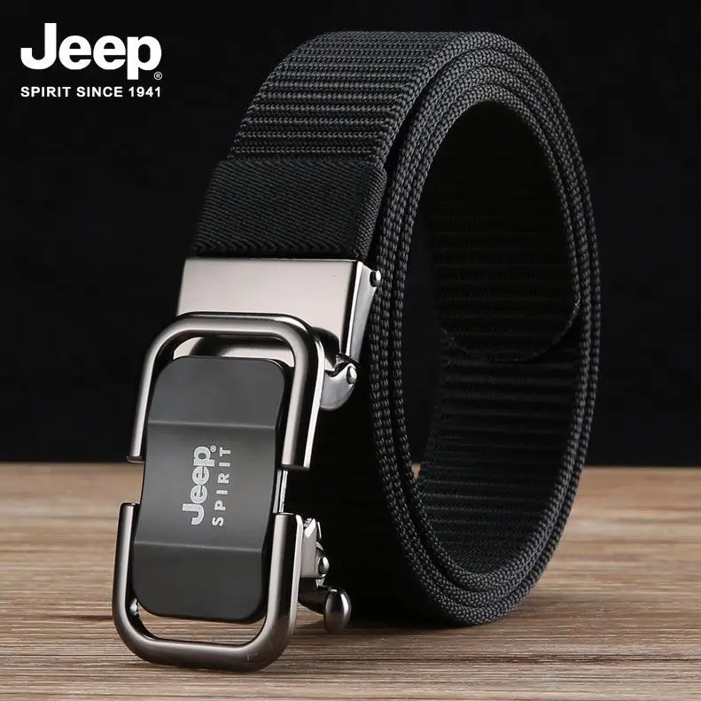 JEEP Jeep canvas belt, men's automatic buckle belt, middle-aged and young casual pants, simple and trendy denim belt
JEEP Jeep canvas belt, men's automatic buckle belt, middle-aged and young casual pants, simple and trendy denim belt