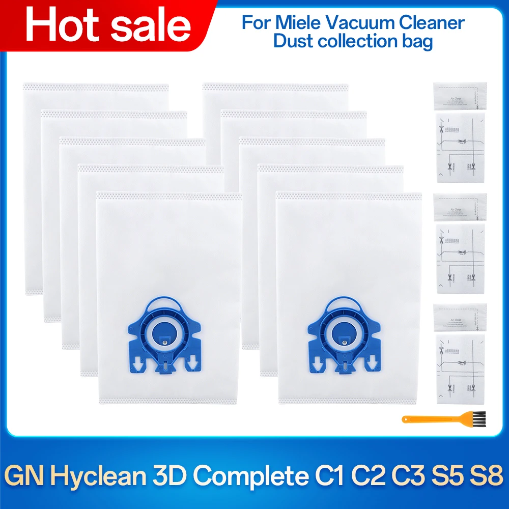 3D Dust Bags Compatible with Miele GN Vacuum Bags Classic C1 Complete C1 C2 C3 S227 S240 S270 S400 S2 S5 S8 Series with Filters
3D Dust Bags Compatible with Miele GN Vacuum Bags Classic C1 Complete C1 C2 C3 S227 S240 S270 S400 S2 S5 S8 Series with Filters