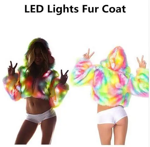 LED Women Faux Fur Coat Hooded Valentine Cosplay Costume LED Multi-Color Warm Hoodie Vest Shiny Grow Jacket Party Dance Overcoat
LED Women Faux Fur Coat Hooded Valentine Cosplay Costume LED Multi-Color Warm Hoodie Vest Shiny Grow Jacket Party Dance Overcoat
