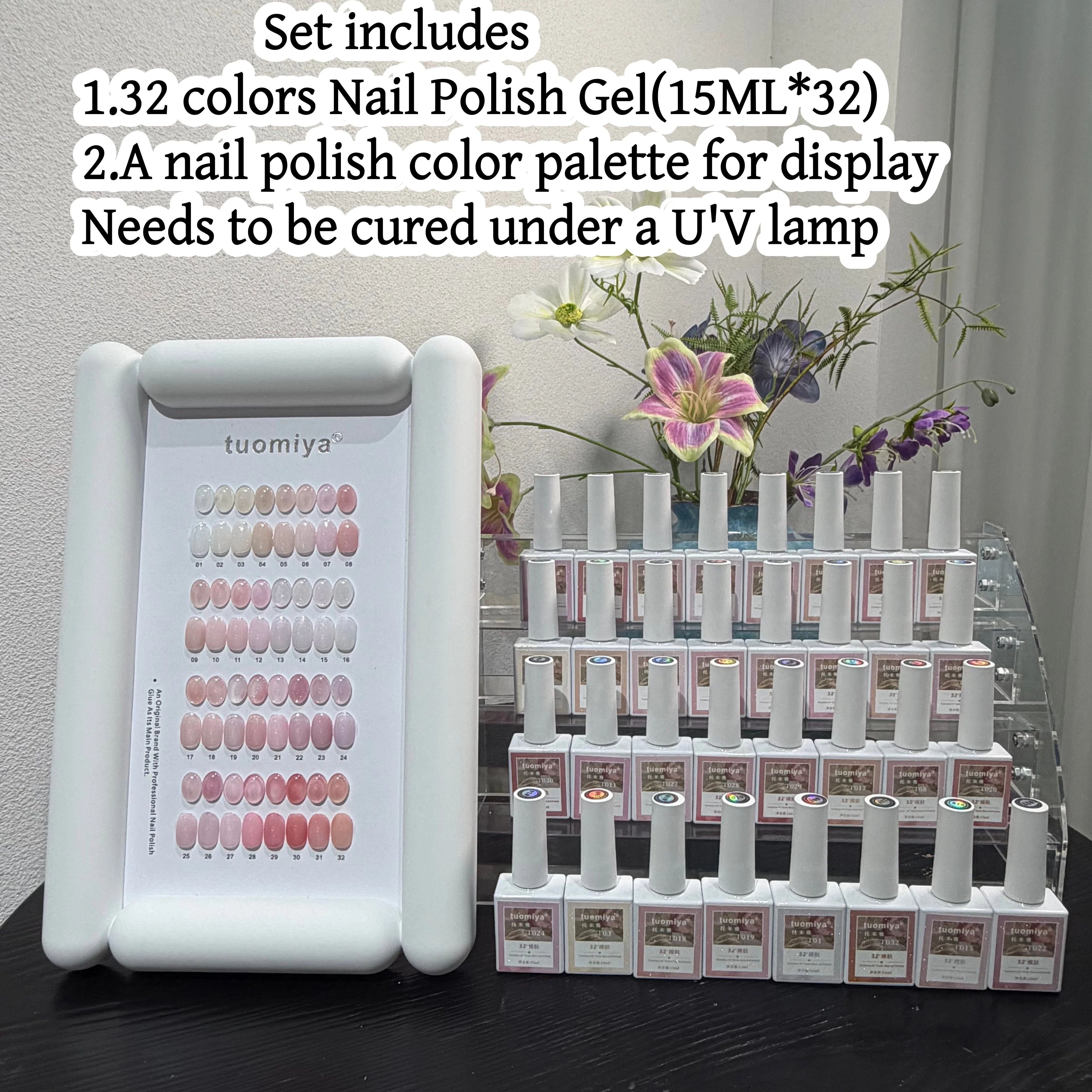 32-Color Nude Nail Art Gel Set, Transparent Series, Rich Colors, Fine Texture, Includes Color Palette for Nail Design Display
32-Color Nude Nail Art Gel Set, Transparent Series, Rich Colors, Fine Texture, Includes Color Palette for Nail Design Display