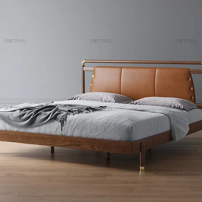 Customizable Nordic leather modern minimalist cowhide led luxury master bedroom 1.8 meters double bed
Customizable Nordic leather modern minimalist cowhide led luxury master bedroom 1.8 meters double bed