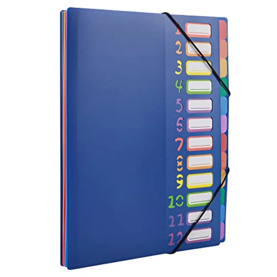 Rainbow Tab Expanding File Folder - 24 Pockets, Durable A4 Letter Size Organizer, Water-Resistant Plastic Dividers, Home/Office
Rainbow Tab Expanding File Folder - 24 Pockets, Durable A4 Letter Size Organizer, Water-Resistant Plastic Dividers, Home/Office