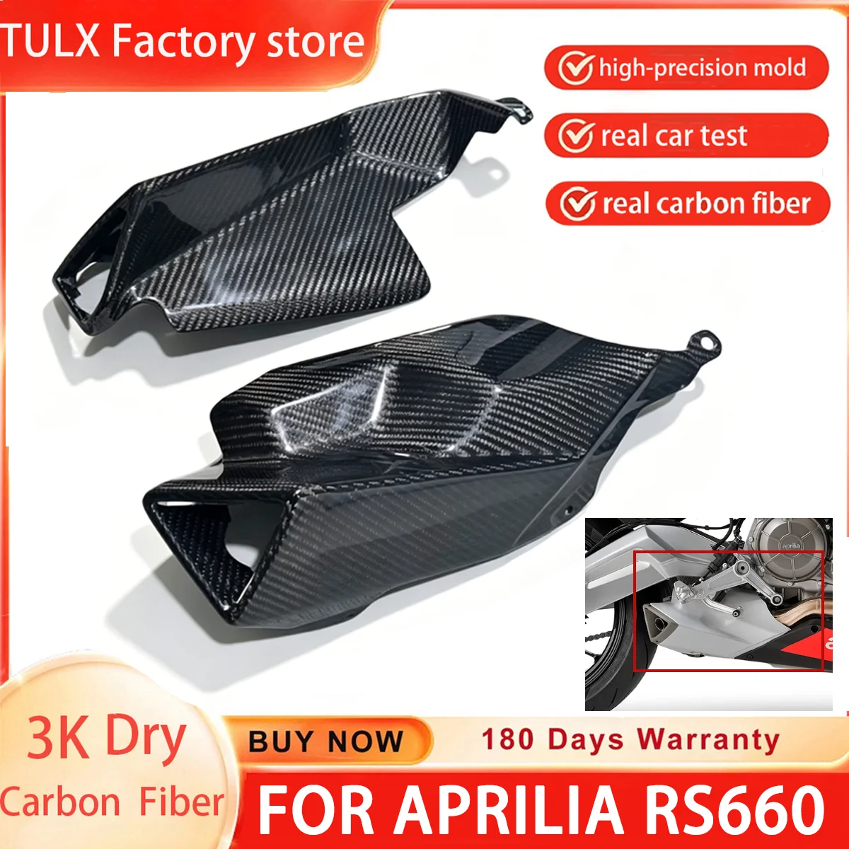 3K Dry Carbon Fiber Exhaust Pipe Cover Fairing Kit Motorcycle Accessories For APRILIA RS 660 RS660 2021 2022 2023 2024
3K Dry Carbon Fiber Exhaust Pipe Cover Fairing Kit Motorcycle Accessories For APRILIA RS 660 RS660 2021 2022 2023 2024