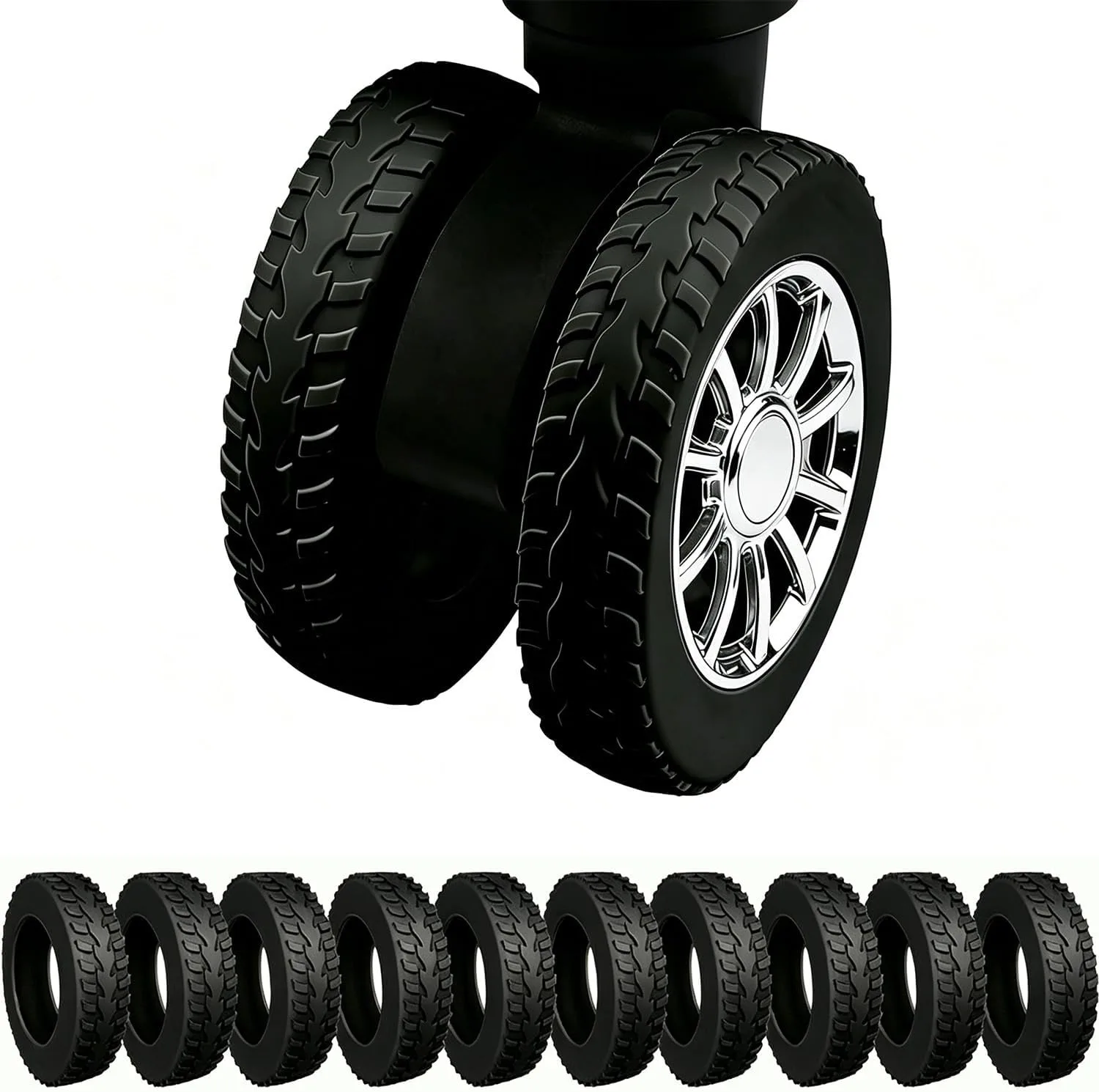 8pcs Durable Thickened Luggage Wheel Protection Cover Set - Heavy - Duty Wheel Guards Easy to Install, Black
8pcs Durable Thickened Luggage Wheel Protection Cover Set - Heavy - Duty Wheel Guards Easy to Install, Black