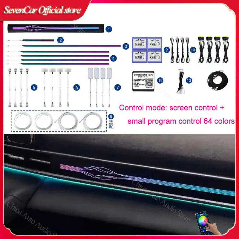 LED Car Inner Ambient light For Hyundai Elantra 2021-2023 dynamics Symphony Ambience lamp button +APP Controls
LED Car Inner Ambient light For Hyundai Elantra 2021-2023 dynamics Symphony Ambience lamp button +APP Controls
