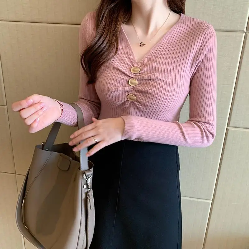 Sweater Women's Autumn 2024 New V-neck Inner Wear Bodycon Slim Fit Top Winter Clothes Long-sleeved Knitted Pullover
Sweater Women's Autumn 2024 New V-neck Inner Wear Bodycon Slim Fit Top Winter Clothes Long-sleeved Knitted Pullover