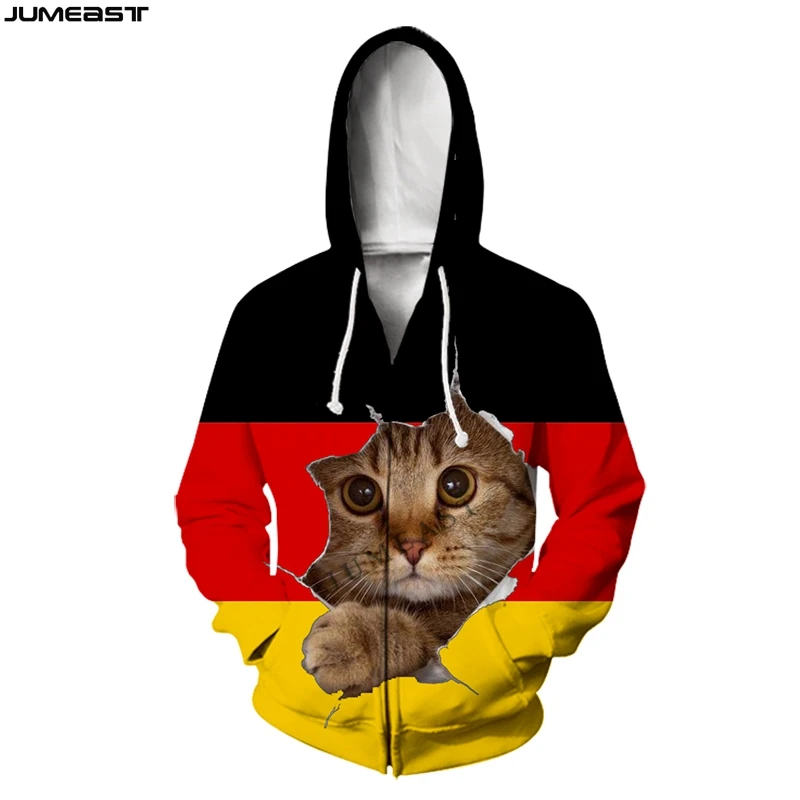Jumeast Men's Jacket Women's Hoodies Animal Cat Scratch The Flag 3D Oversized Zipper Coat Pullover Spring Autumn Tracksuit
Jumeast Men's Jacket Women's Hoodies Animal Cat Scratch The Flag 3D Oversized Zipper Coat Pullover Spring Autumn Tracksuit