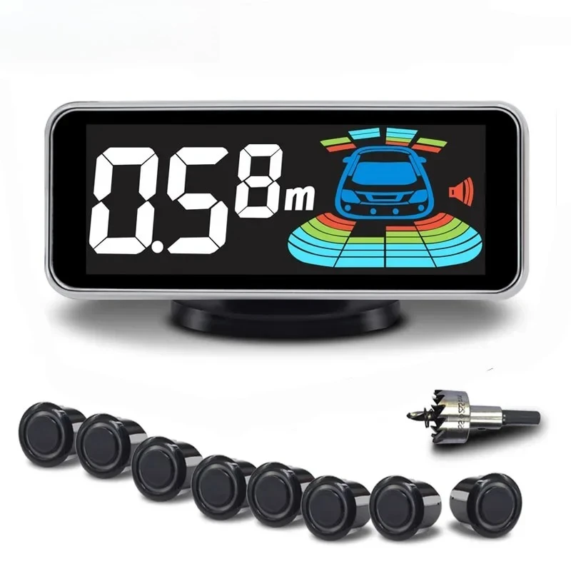 8 Parktronic Parking Sensors Kit Reversing Front and Rear Car Backup Radar Detector Backing Assistance Sound Aler AID
8 Parktronic Parking Sensors Kit Reversing Front and Rear Car Backup Radar Detector Backing Assistance Sound Aler AID
