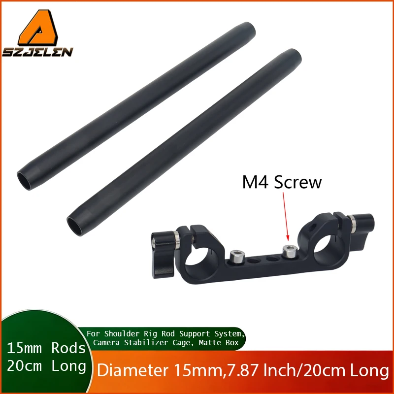 2PCS 15mm Rod 20cm Long for Shoulder Rig Rod Support System, Camera Stabilizer Cage, Matte Box
2PCS 15mm Rod 20cm Long for Shoulder Rig Rod Support System, Camera Stabilizer Cage, Matte Box