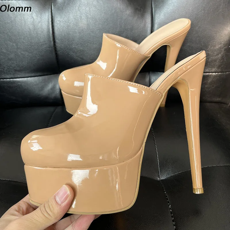 Olomm New Women Platform Pumps Sexy Thin High Heels Pumps Charm Round Toe Nice Khaki Green Blue Shoes Ladies Plus US Size 5-20
Olomm New Women Platform Pumps Sexy Thin High Heels Pumps Charm Round Toe Nice Khaki Green Blue Shoes Ladies Plus US Size 5-20