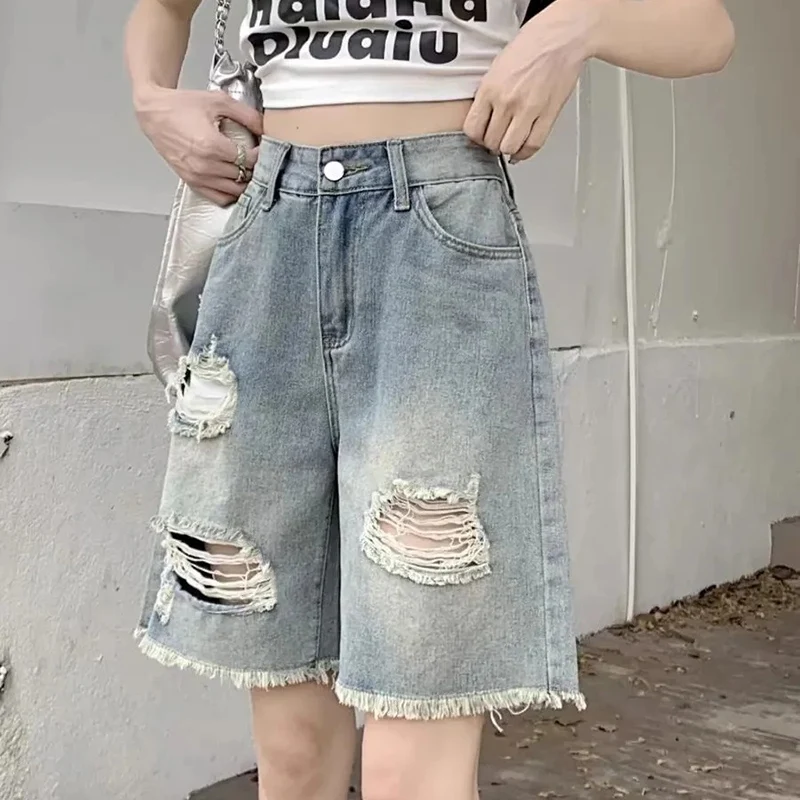 2026 Summer Girls High Waist Slim Fit Cropped Jeans Lady Fashion Raw Edge Denim Pants Women Ripped Thin Denim Shorts
2026 Summer Girls High Waist Slim Fit Cropped Jeans Lady Fashion Raw Edge Denim Pants Women Ripped Thin Denim Shorts