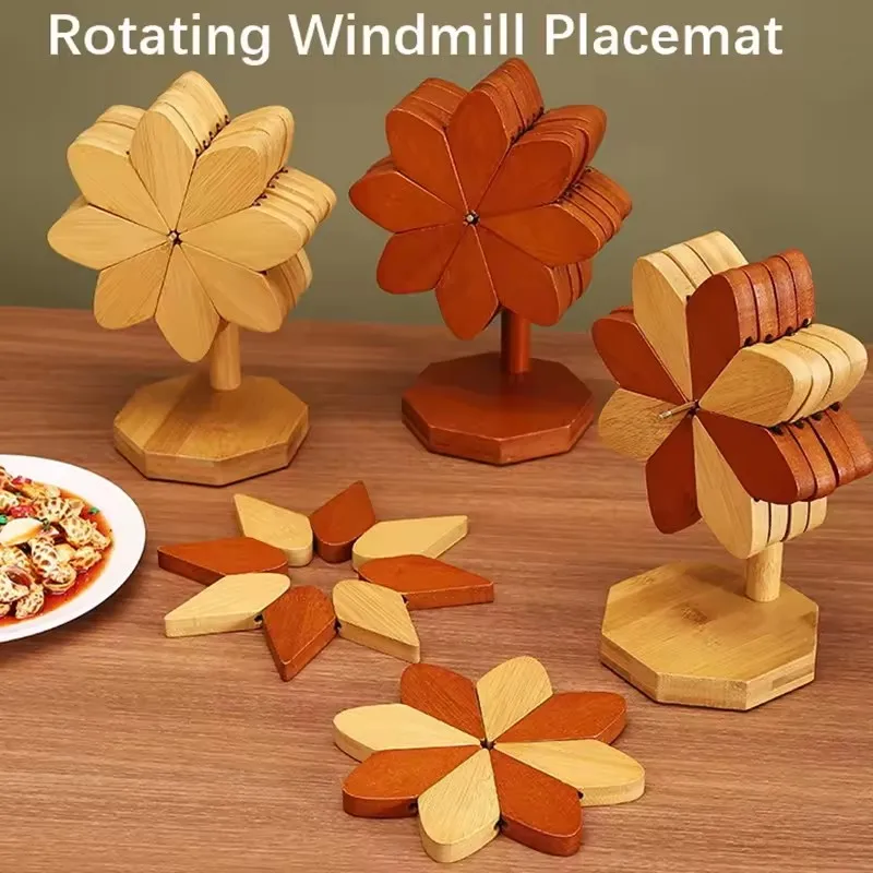 Solid Wood Windmill Trivets Set-Heat-Resistant Foldable Table Mat Coasters , Pots, Plates, Decorative Kitchen Dining Table Decor
Solid Wood Windmill Trivets Set-Heat-Resistant Foldable Table Mat Coasters , Pots, Plates, Decorative Kitchen Dining Table Decor