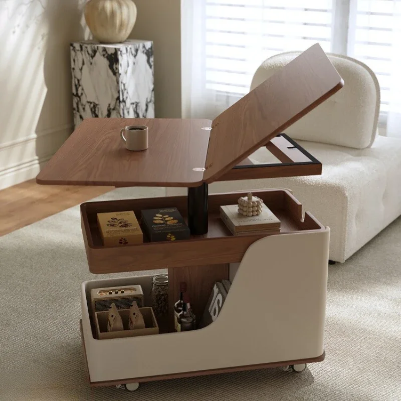 Simple small apartment with movable coffee table, lifting the side table of the household cart
Simple small apartment with movable coffee table, lifting the side table of the household cart