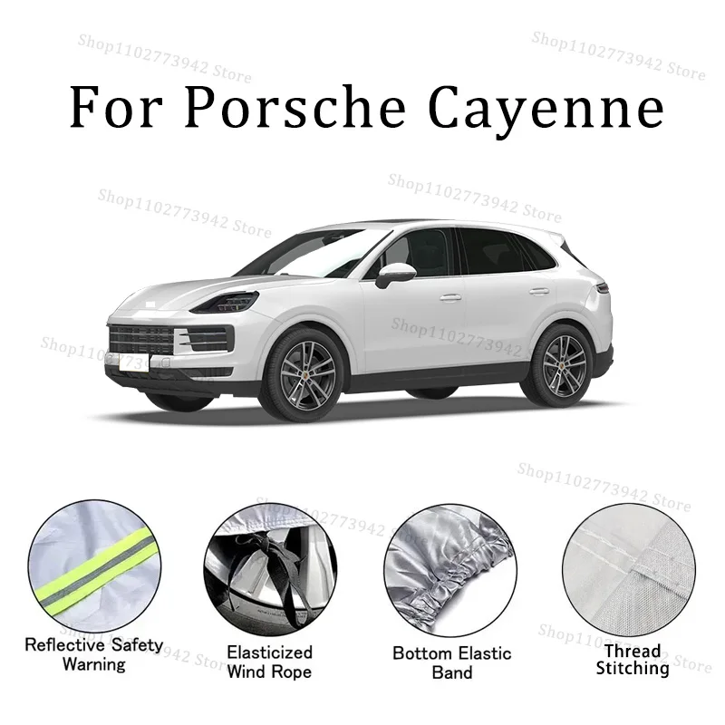 Автомобильный чехол для Porsche Cayenne, полное покрытие, водонепроницаемый солнцезащитный чехол, устойчивый к царапинам автомобильные аксессуары
Автомобильный чехол для Porsche Cayenne, полное покрытие, водонепроницаемый солнцезащитный чехол, устойчивый к царапинам автомобильные аксессуары