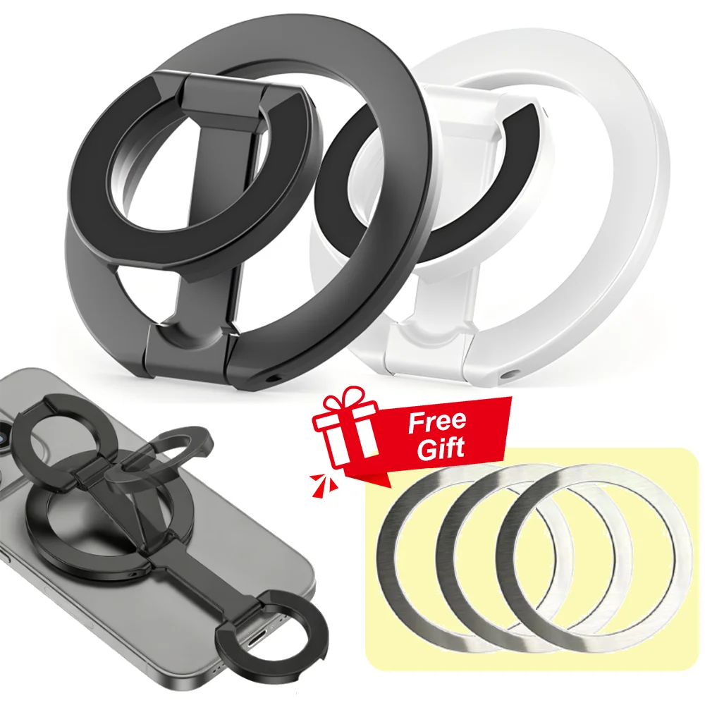 Double Sided Magnetic Ring Holder Portable Folding Phone Stand Grip Bracket for iPhone 16 15 14 Samsung Huawei with 3 Metal Ring
Double Sided Magnetic Ring Holder Portable Folding Phone Stand Grip Bracket for iPhone 16 15 14 Samsung Huawei with 3 Metal Ring