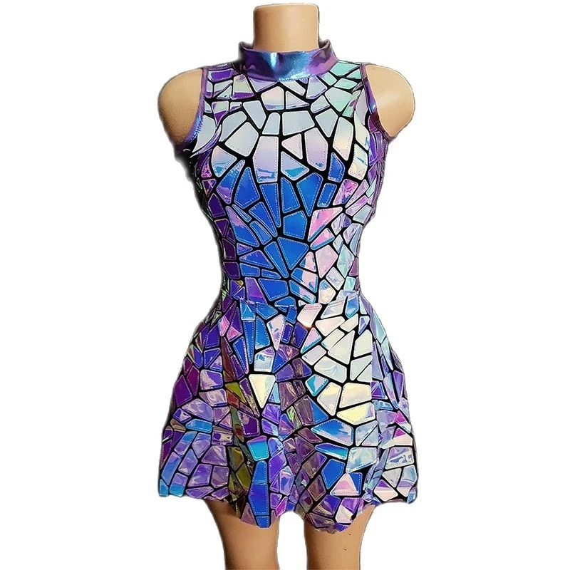 Women Evening Birthday Outfit Shiny Laser PU Bar Dj Gogo Dancer Singer Stage Costume Silver Mirror Nightclub Dress
Women Evening Birthday Outfit Shiny Laser PU Bar Dj Gogo Dancer Singer Stage Costume Silver Mirror Nightclub Dress