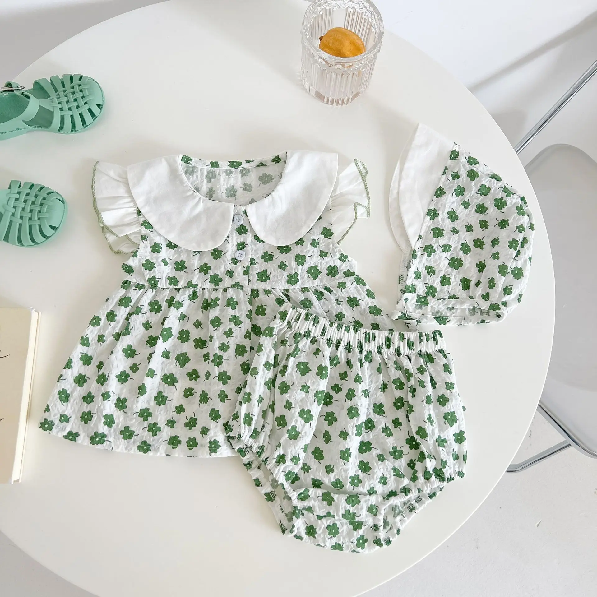 0-3T Newborn Kid Baby Girls Clothes Set Flower Print Top Shorts set with Hat Cute Sweet Summer Beach Cotton 3pcs Outfits set
0-3T Newborn Kid Baby Girls Clothes Set Flower Print Top Shorts set with Hat Cute Sweet Summer Beach Cotton 3pcs Outfits set