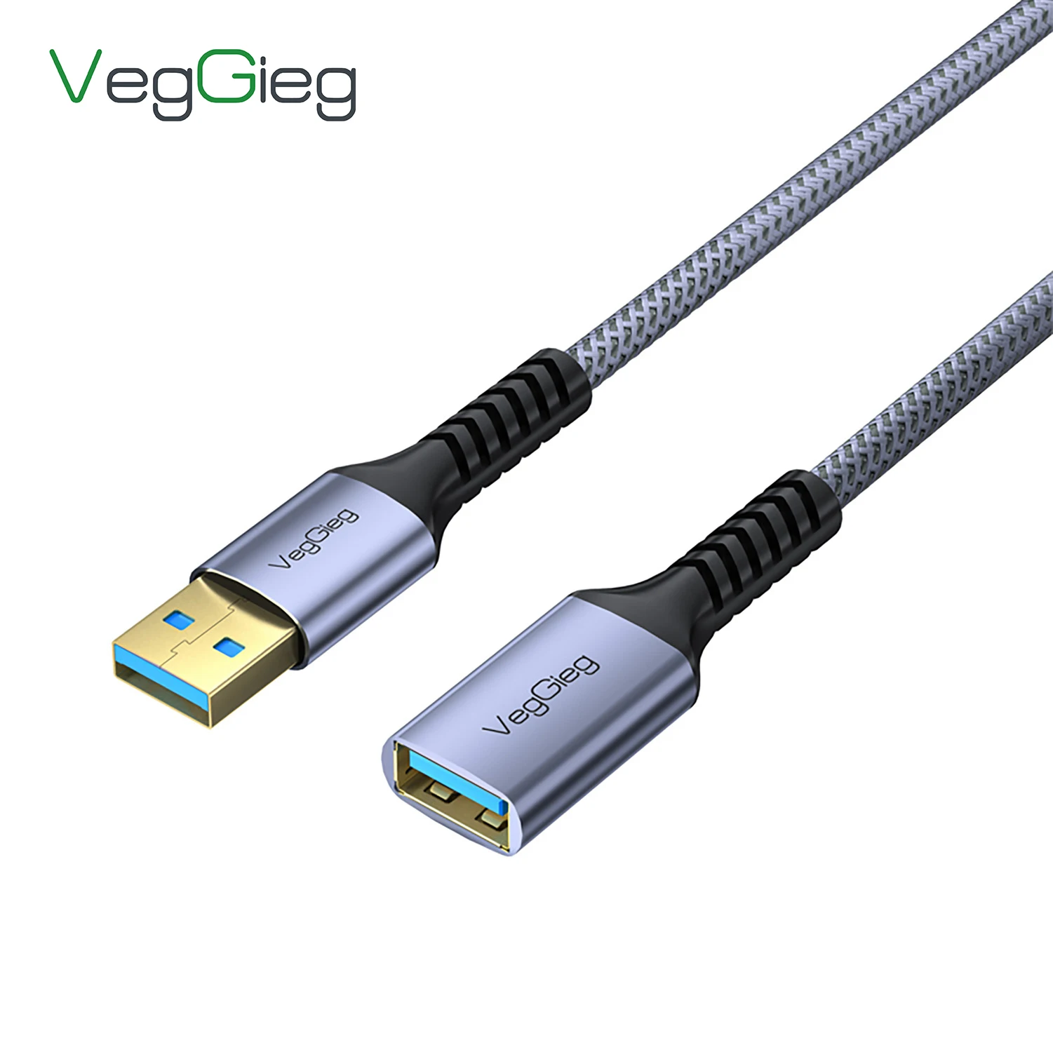 VegGieg USB 3.0 Extension Cable Braided High Speed 5Gbps Male to Female Extender Cord for Laptop TV Printer Xbox 0.5-3M
VegGieg USB 3.0 Extension Cable Braided High Speed 5Gbps Male to Female Extender Cord for Laptop TV Printer Xbox 0.5-3M