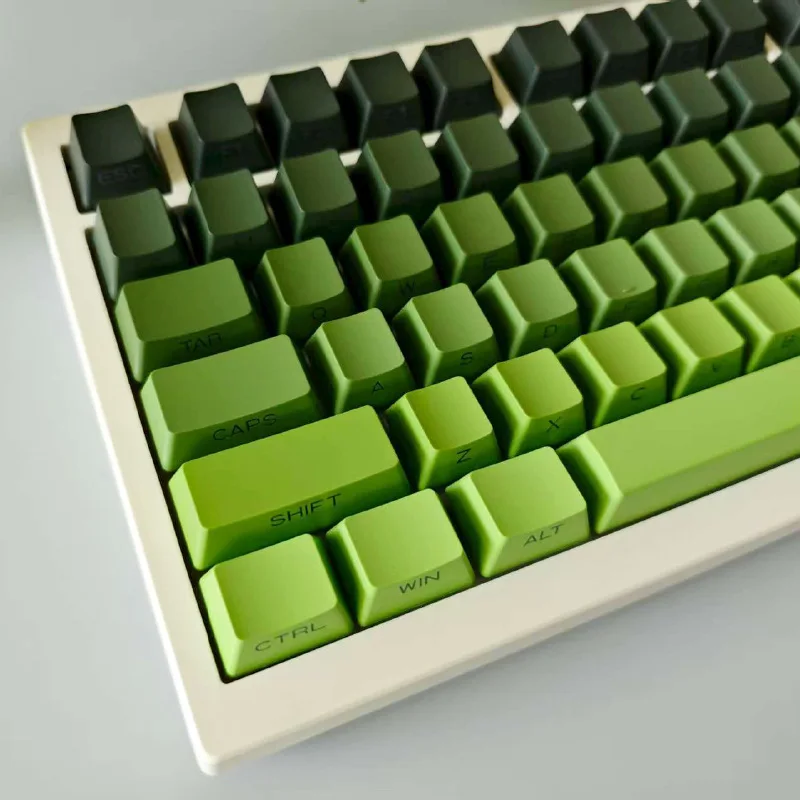 Matcha green side engraved gradient translucent keycaps 133 keys full set of material mechanical keyboard accessories keycaps
Matcha green side engraved gradient translucent keycaps 133 keys full set of material mechanical keyboard accessories keycaps
