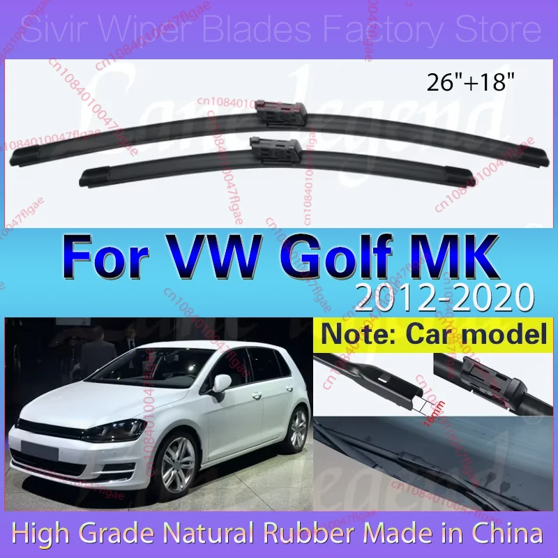 2PCS Car Wiper For VW Golf MK 7 2012 - 2020 Front Windshield Windscreen Wiper Blade Rubber Car Accessories 2017 2018 2019 26"18"
2PCS Car Wiper For VW Golf MK 7 2012 - 2020 Front Windshield Windscreen Wiper Blade Rubber Car Accessories 2017 2018 2019 26"18"