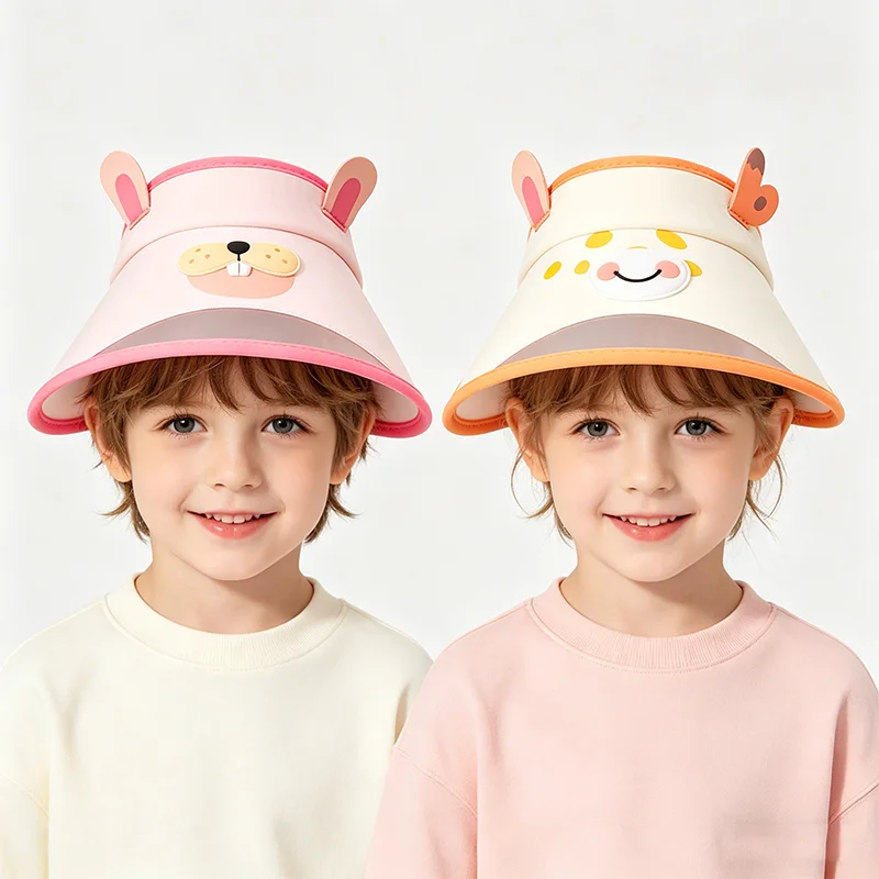 Children Visor Sun Hat Sun Protection Adjustable Cartoon Animal Beach Empty Top Cap Kids Anti UV Foldable Big Brim Outdoor Hats
Children Visor Sun Hat Sun Protection Adjustable Cartoon Animal Beach Empty Top Cap Kids Anti UV Foldable Big Brim Outdoor Hats