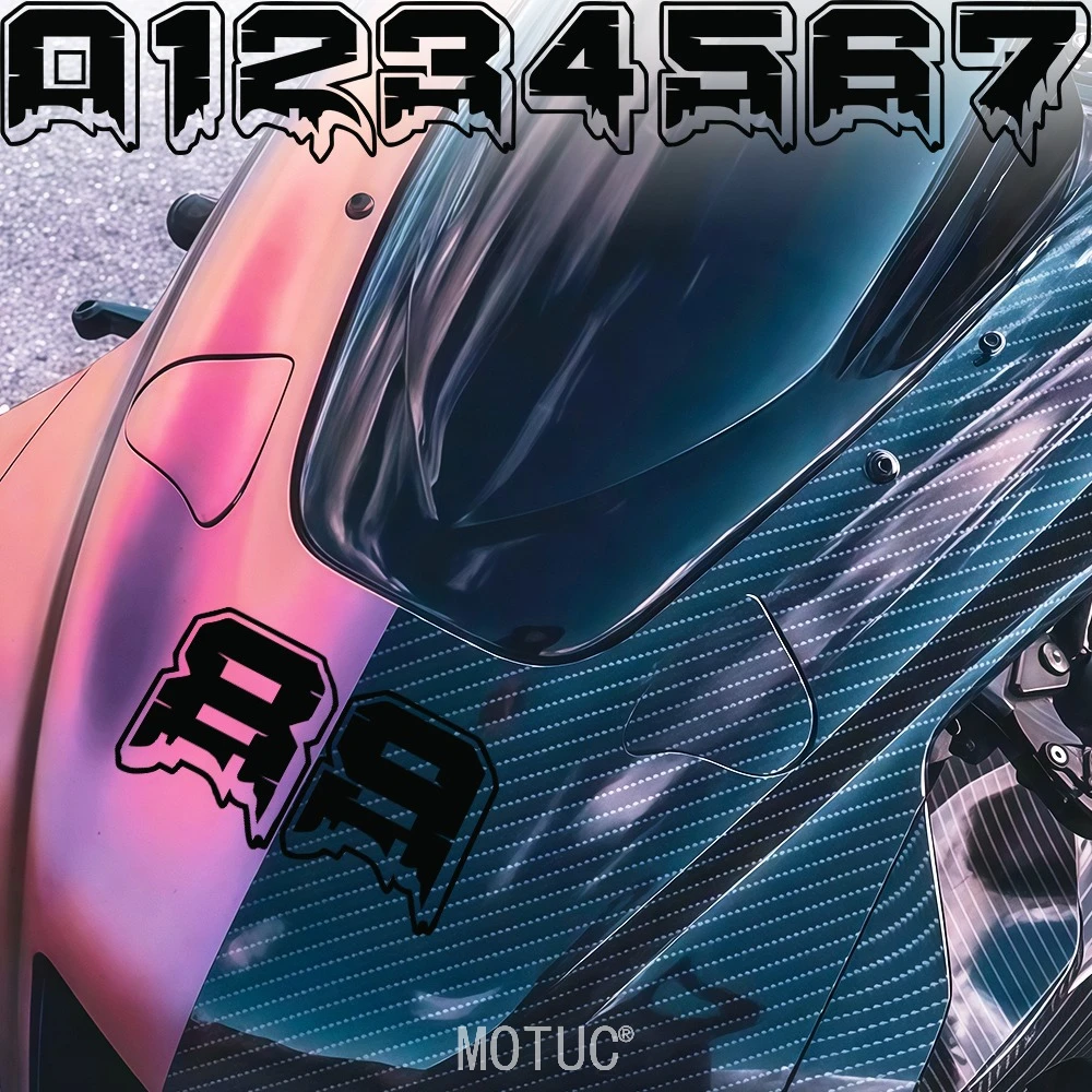 Dripping Style 0-9 Number Stickers Waterproof Self-Adhesive Vinyl Decals for Motorcycle Helmet Car Decor
Dripping Style 0-9 Number Stickers Waterproof Self-Adhesive Vinyl Decals for Motorcycle Helmet Car Decor