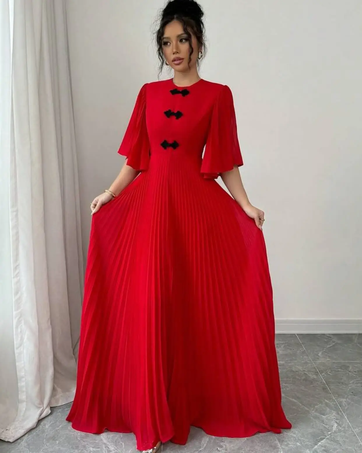 Customized Delicate Jersey Evening Dresses High Quality Half Sleeves Crew neck Celebrity Gowns Custom Made Vestido De
Customized Delicate Jersey Evening Dresses High Quality Half Sleeves Crew neck Celebrity Gowns Custom Made Vestido De