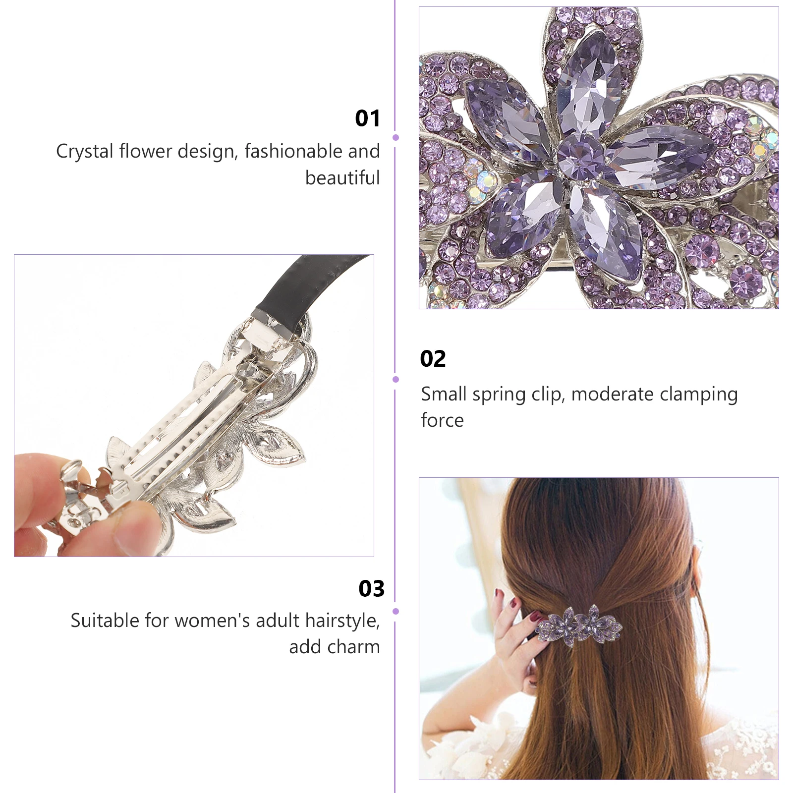 Flower Rhinestone Metal Spring Clips Durable For Women Girls Party Wedding Event Use Floral Rhinestone Clip Hair Clips For
Flower Rhinestone Metal Spring Clips Durable For Women Girls Party Wedding Event Use Floral Rhinestone Clip Hair Clips For