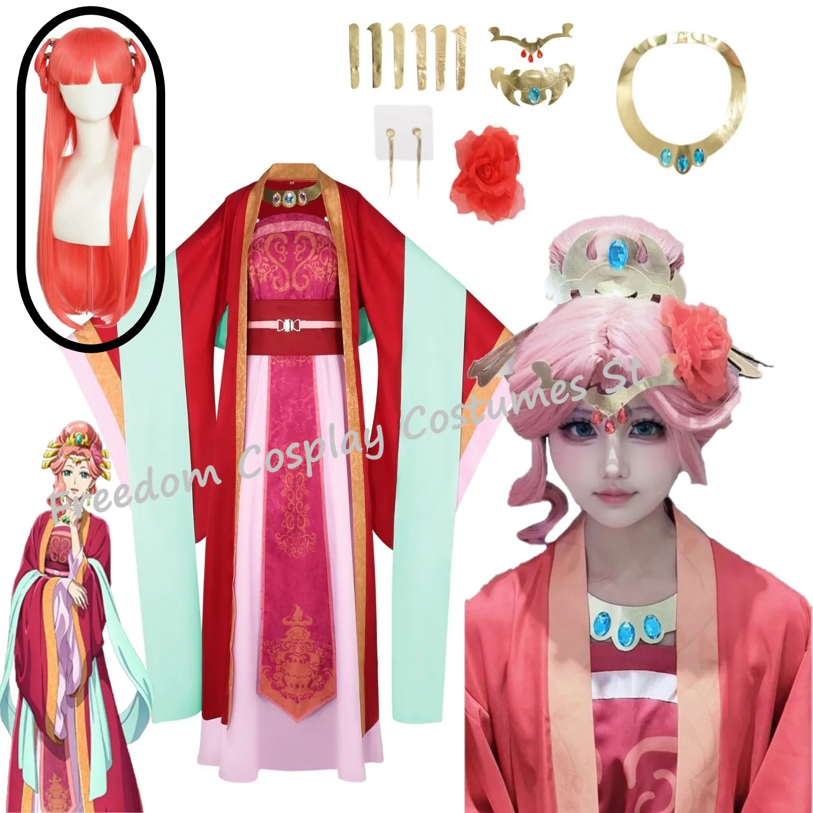 Anime The Apothecary Diaries Gyokuyou Cosplay Costume Wig Precious Consort Kusuriya No Hitorigoto Halloween Party for Women
Anime The Apothecary Diaries Gyokuyou Cosplay Costume Wig Precious Consort Kusuriya No Hitorigoto Halloween Party for Women