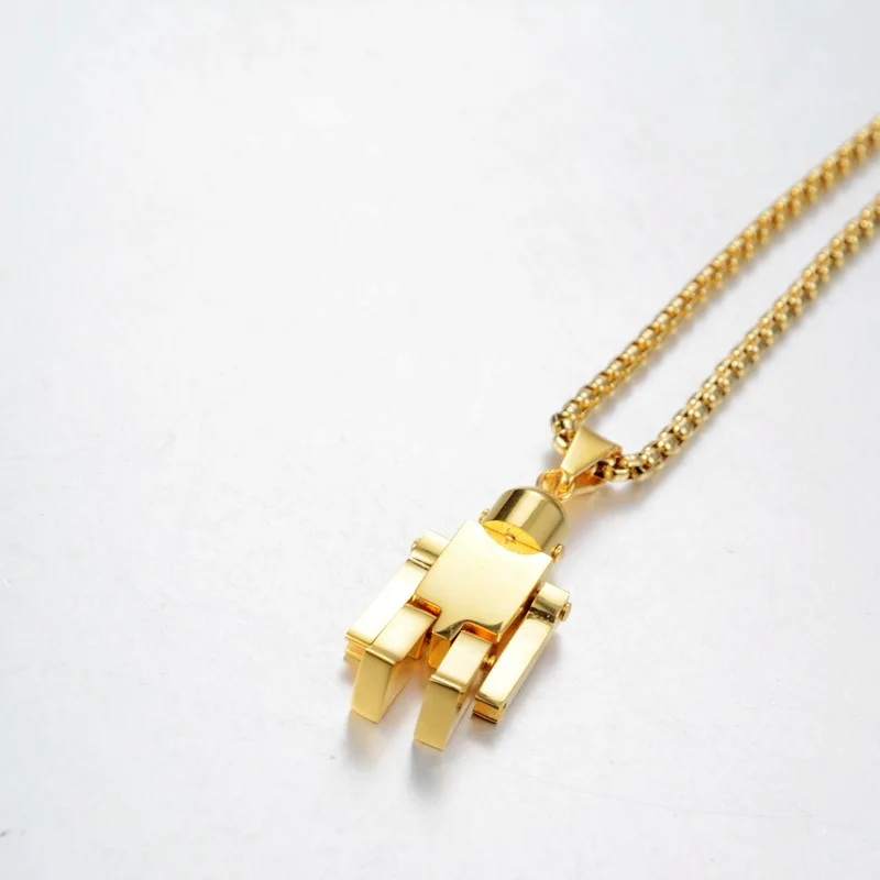 New Trendy Necklace Retro Move Robot Pendant Stainless Steel 24Inch Chain Link Jewelry for Festival Party Men Women Accessories
New Trendy Necklace Retro Move Robot Pendant Stainless Steel 24Inch Chain Link Jewelry for Festival Party Men Women Accessories