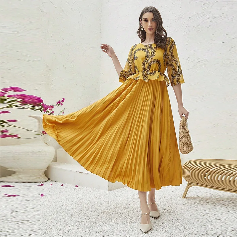 1110 шифоновое плиссированное платье с вышивкой, модное элегантное вечернее платье с коротким рукавом, летнее платье Sexys 2025, халат, женское платье
1110 шифоновое плиссированное платье с вышивкой, модное элегантное вечернее платье с коротким рукавом, летнее платье Sexys 2025, халат, женское платье