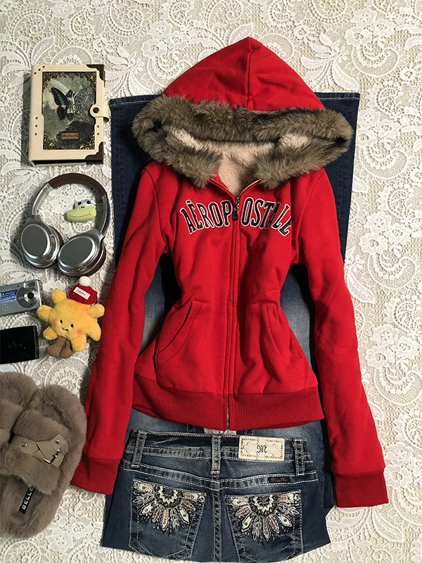 Pube Girl Original Red Hoodie Jacket Women's Autumn Winter American Retro Top Street Style Long Sleeve Zipper Closure Cotton ...
Pube Girl Original Red Hoodie Jacket Women's Autumn Winter American Retro Top Street Style Long Sleeve Zipper Closure Cotton ...