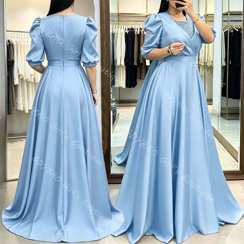 Women's A-line Bridesmaid Dress for Wedding Square Neck Balloon Sleeves Prom Dress with Sashes Floor-Length Evening Gown Custom
Women's A-line Bridesmaid Dress for Wedding Square Neck Balloon Sleeves Prom Dress with Sashes Floor-Length Evening Gown Custom