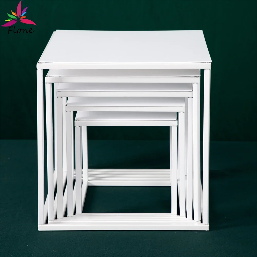 5pcs/set Cube Wedding Stand Pure White Backdrop Decoration Square Frame Road Lead Metal Iron Flower Stand Cake Table Top Plate
5pcs/set Cube Wedding Stand Pure White Backdrop Decoration Square Frame Road Lead Metal Iron Flower Stand Cake Table Top Plate