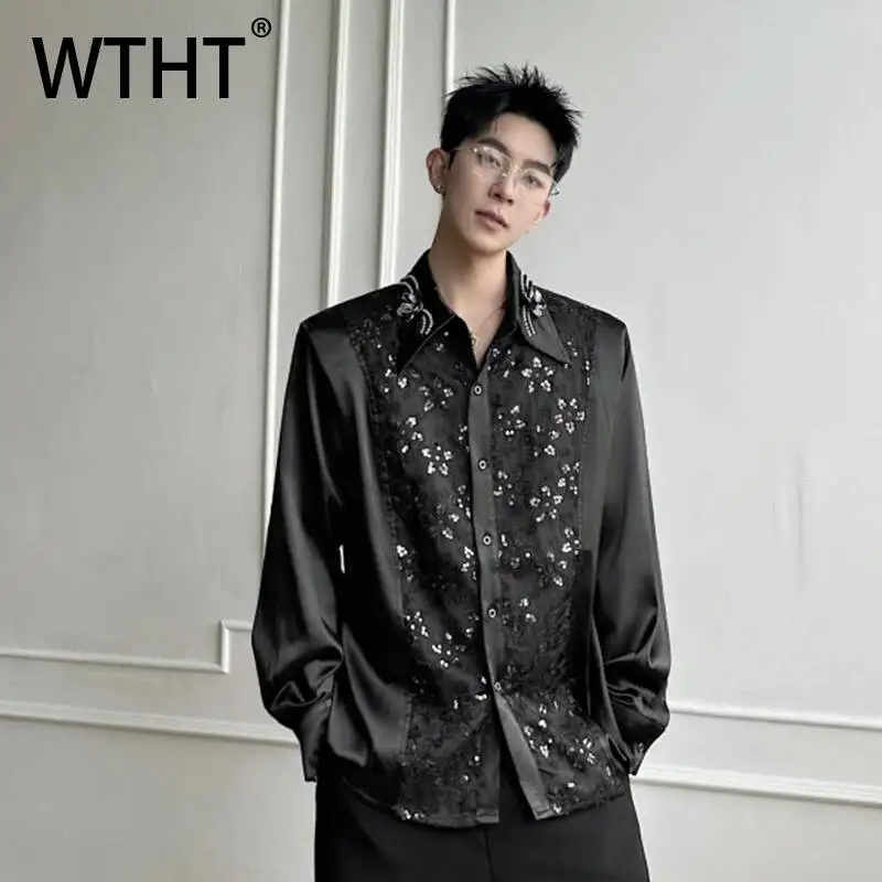 WTHT Trendy Men's Lace Beads 3D Flower Sequins Design Shirts Fashion Heavy Industy Lapel Loose Tops Male 2026 Summer 2A3059
WTHT Trendy Men's Lace Beads 3D Flower Sequins Design Shirts Fashion Heavy Industy Lapel Loose Tops Male 2026 Summer 2A3059