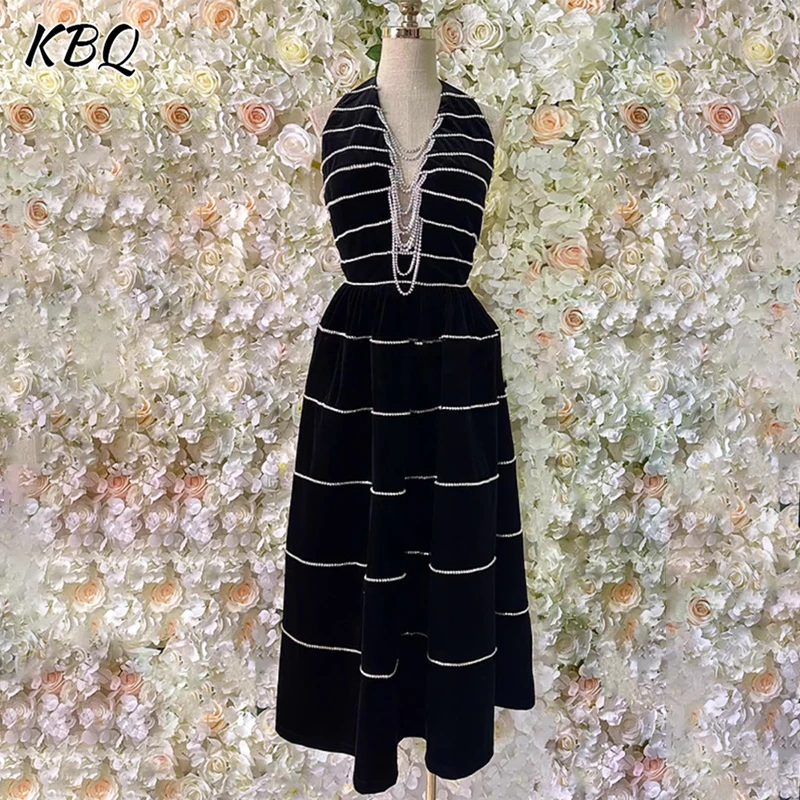 KBQ Solid Spliced Diamonds Slimming Long Dresses For Women V Neck Sleeveless High Waist Elegant Evening Dress Female Fashion New
KBQ Solid Spliced Diamonds Slimming Long Dresses For Women V Neck Sleeveless High Waist Elegant Evening Dress Female Fashion New