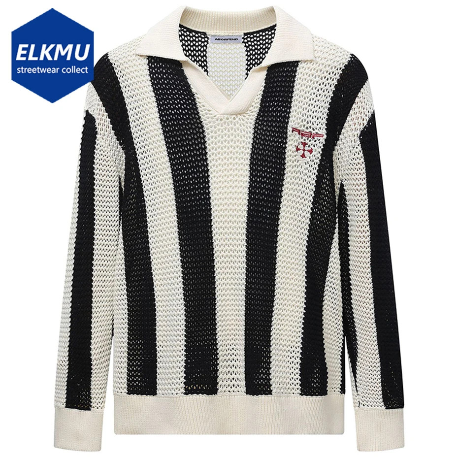 Vintage Oversized Sweaters Hollow Out Striped Sweaters Knit Jumper Men Streetwear Harajuku Hip Hop Sweaters Knittwear
Vintage Oversized Sweaters Hollow Out Striped Sweaters Knit Jumper Men Streetwear Harajuku Hip Hop Sweaters Knittwear