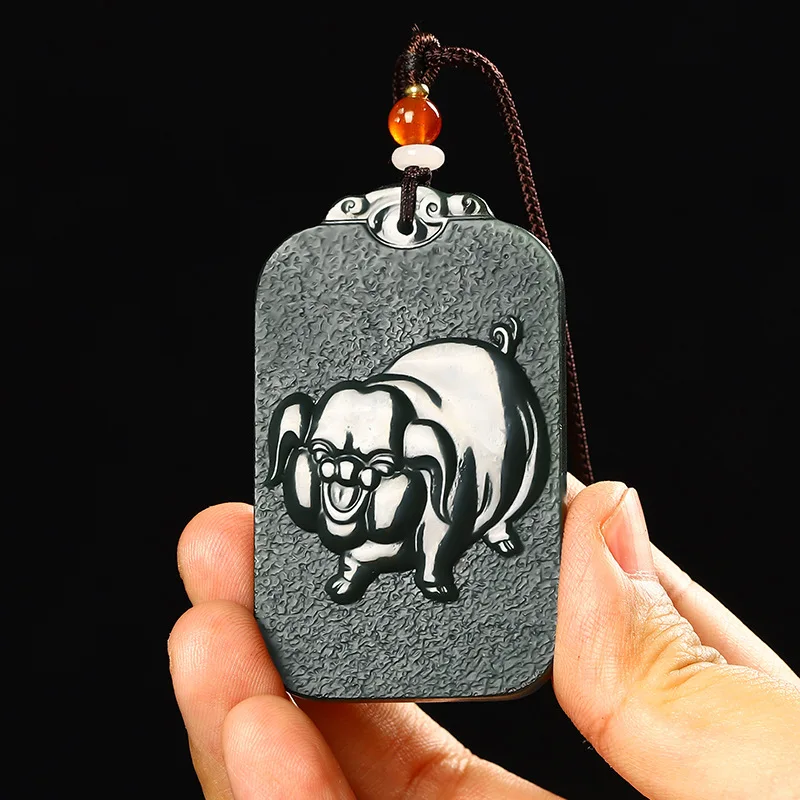 Новый кулон Hetian Eight Patron Saints из серого нефрита для мужчин и женщин 
Новый кулон Hetian Eight Patron Saints из серого нефрита для мужчин и женщин