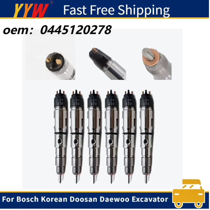 1X 0445120278 Fuel Injection Steel Common Rail Injector For Bosch Korean Doosan Daewoo Excavator Car Accessories 758871966443 
1X 0445120278 Fuel Injection Steel Common Rail Injector For Bosch Korean Doosan Daewoo Excavator Car Accessories 758871966443