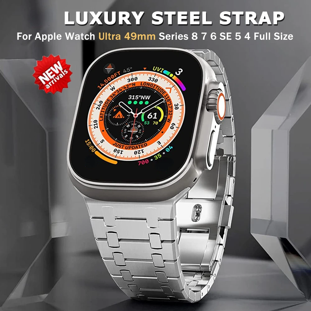 Ремешок из нержавеющей стали для Apple Watch Ultra 2 49 мм Series 9 8 7 45 мм 44 мм 41 мм
Ремешок из нержавеющей стали для Apple Watch Ultra 2 49 мм Series 9 8 7 45 мм 44 мм 41 мм