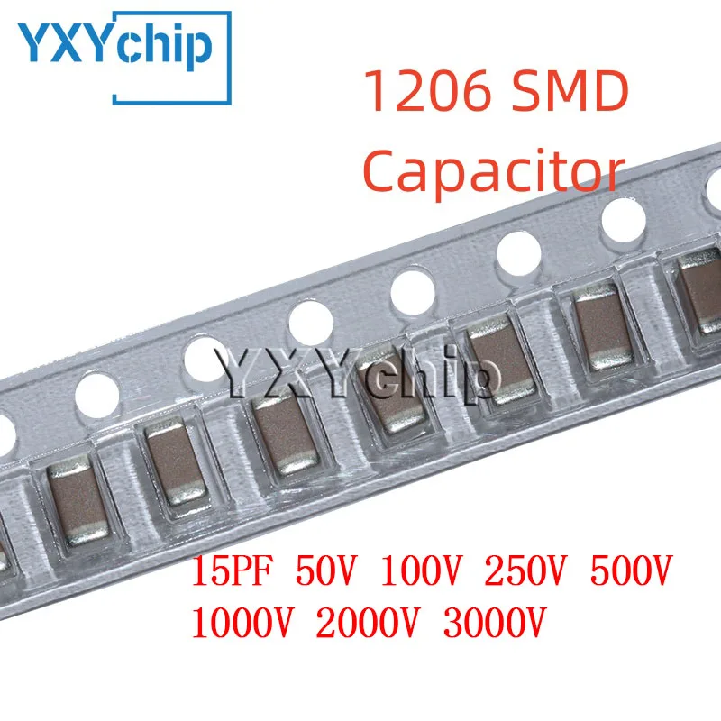 50PCS 1206 15PF 50V 100V 250V 500V 1000V 2000V 3000V ±5% 150J C0G NPO SMD Chip Multilayer Ceramic Capacitor
50PCS 1206 15PF 50V 100V 250V 500V 1000V 2000V 3000V ±5% 150J C0G NPO SMD Chip Multilayer Ceramic Capacitor